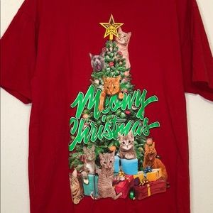 Meowy Christmas Shirt Size XL